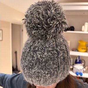 Ulla Johnson wool Pom Pom hat. Grey mix.